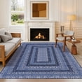thumbnail image 1 of FairOnly Non Slip 8'x10'Geometric Area Rug for Living Room Bedroom Machine Washable Low Pile Non Slip Rug for Kitchen Dining,Dark Blue, 1 of 8