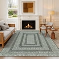 thumbnail image 1 of FairOnly Non Slip 8'x10'Geometric Area Rug for Living Room Bedroom Machine Washable Low Pile Non Slip Rug for Kitchen Dining,Green, 1 of 8