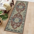 thumbnail image 1 of FairOnly Red 2'x6' Washable Runner Rugs for Hallway Vintage Non Slip Area Rugs for Entryway Laundry Traditional Runner Rug, 1 of 7