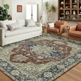 thumbnail image 1 of FairOnly Red 9'x12' Washable Area Rugs for Living Room Low Pile Non Shedding Rugs for Family Room Nursery Boho Carpet, 1 of 7
