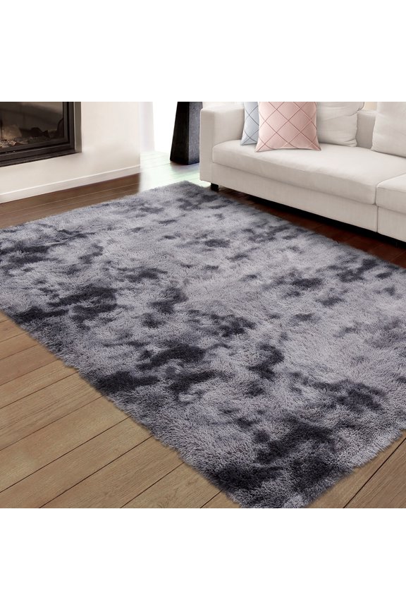 Shag Area 6'x9' for Living Room Living Room Soft Rugs, Dark Gray