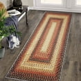 thumbnail image 1 of FairOnly Small Area Rug 2' x 4' Modern Floor Cover Braided Print Door Mat Washable Rug for Bedroom Nursery Kitchen, Red, 1 of 7