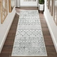thumbnail image 1 of FairOnly Vintage Oriental Area Rug Runner Rug for Hallway 2' x 6' Kitchen Rug Washable Low Pile Bathroom Rug, Grey, 1 of 7