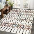 thumbnail image 1 of FairOnly Washable Rug 3' x 5' Bobemian Moroccan Printed Rug Non Slip Soft Carpet Rug for Bathroom Laundry Room, Beige, 1 of 7