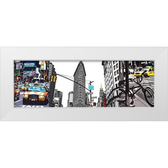 Fairbrother, Jo 14x7 White Modern Wood Framed Museum Art Print Titled - New York