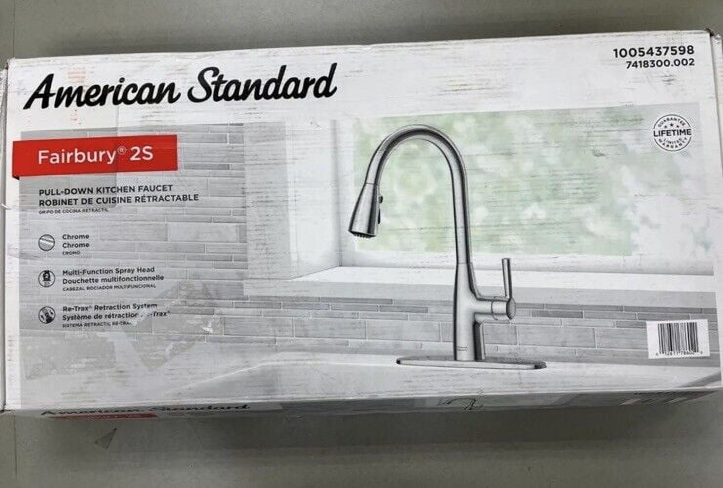 Fairbury 2S Single-Handle Pull-Down Sprayer Kitchen Faucet in Chrome