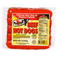 Fairbury Brand Fully Cooked Beef Hot Dogs, Vacuum Sealed Plastic Pouch