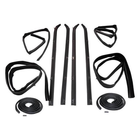 Fairchild Inner & Outer Belt Weatherstrips Door Seals And Front Upper & Division Bar Window Glass Run Channels 10-Pc Kit For 80-93 Dodge Pickup Ramcharger Kd1002-10A