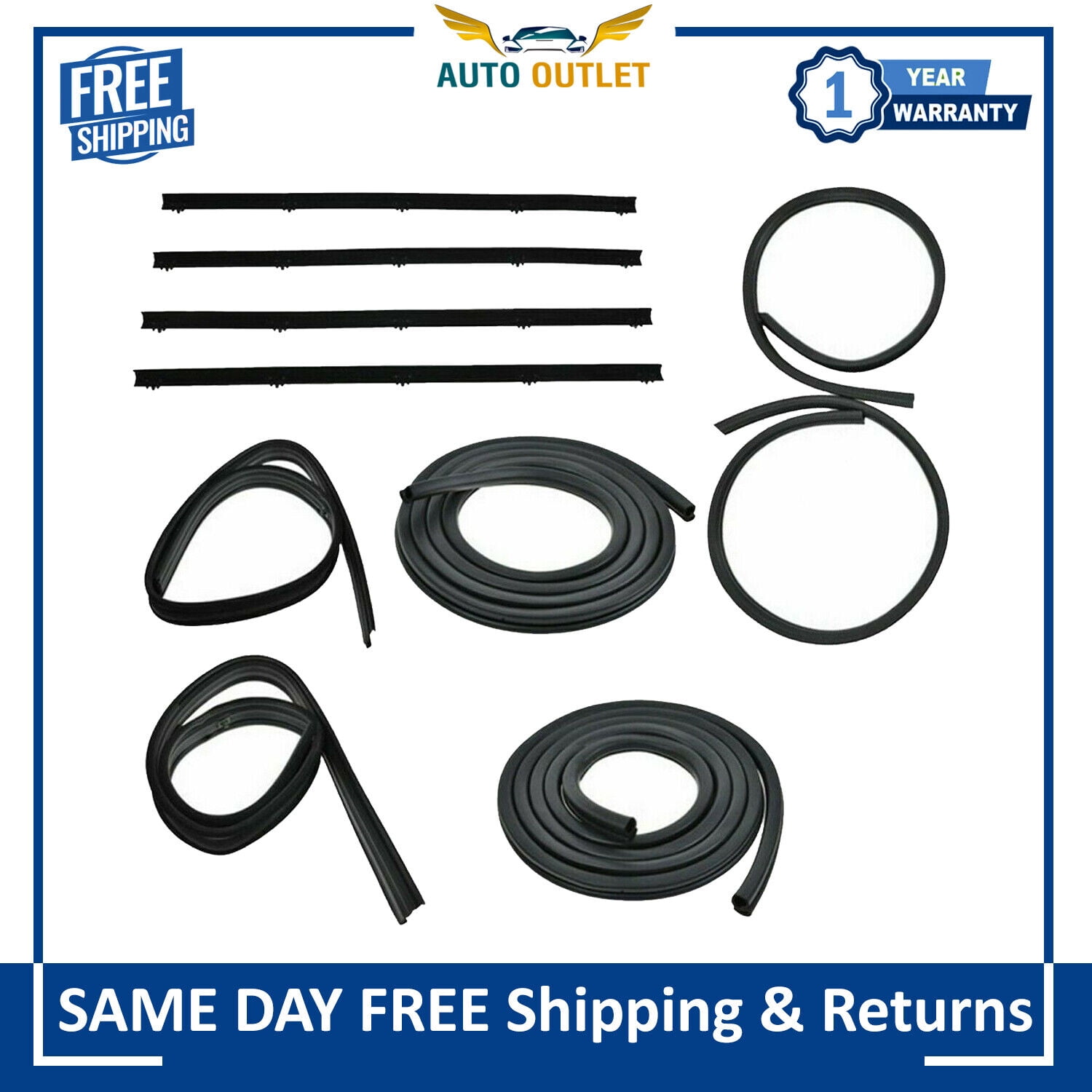Fairchild KD1001-10 Belt Weatherstrip Window Channel Door Seal Kit