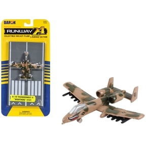 Fairchild Republic A-10 Thunderbolt II "Warthog" Attack Aircraft Camouflage "United States Air Force" with Runway Section Diecast Model Airplane by Runway24