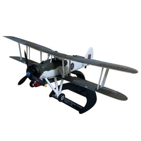 Fairey Swordfish Diecast Model Airplane for Display, 1:72 Scale Replica of WWII Royal Navy Plane, Ideal for Aviation Collections