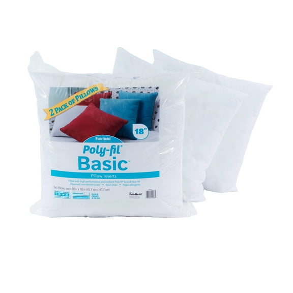 Fairfield Poly-Fil Basic 2ct. Pillow Insert - 18" x 18"