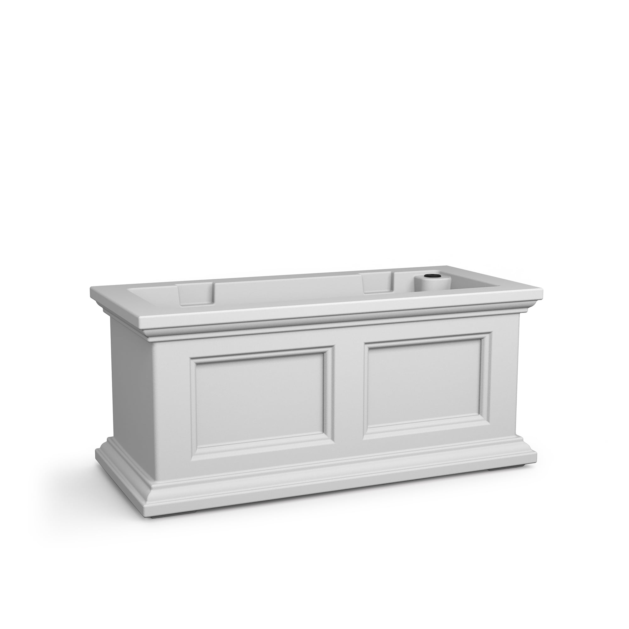 Mayne Fairfield 24" x 11" x 11" Rectangular White Self Watering Plastic Window Box Planter