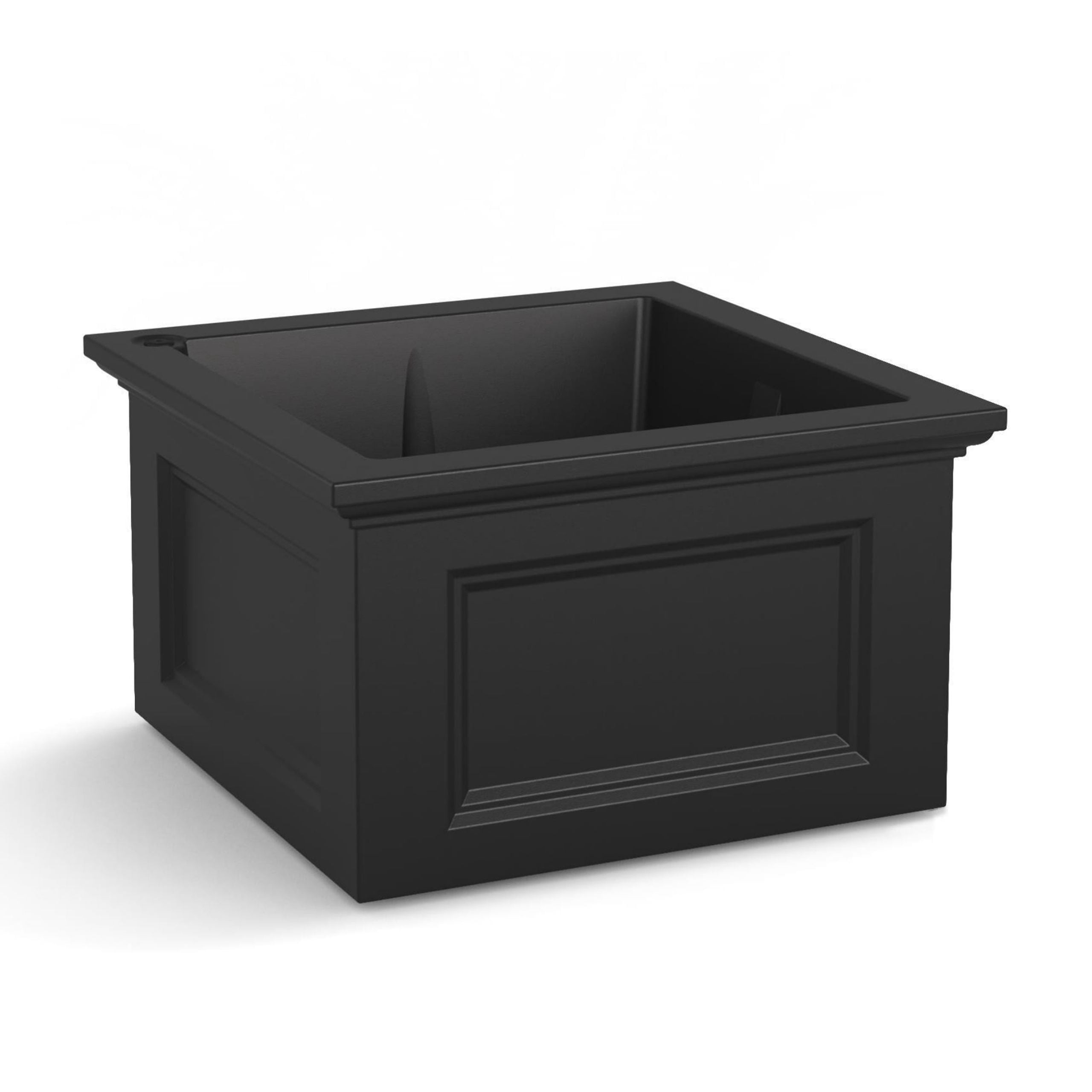 Mayne Fairfield 24" x 24" x 14" Square Black Self Watering Garden Bed Planter