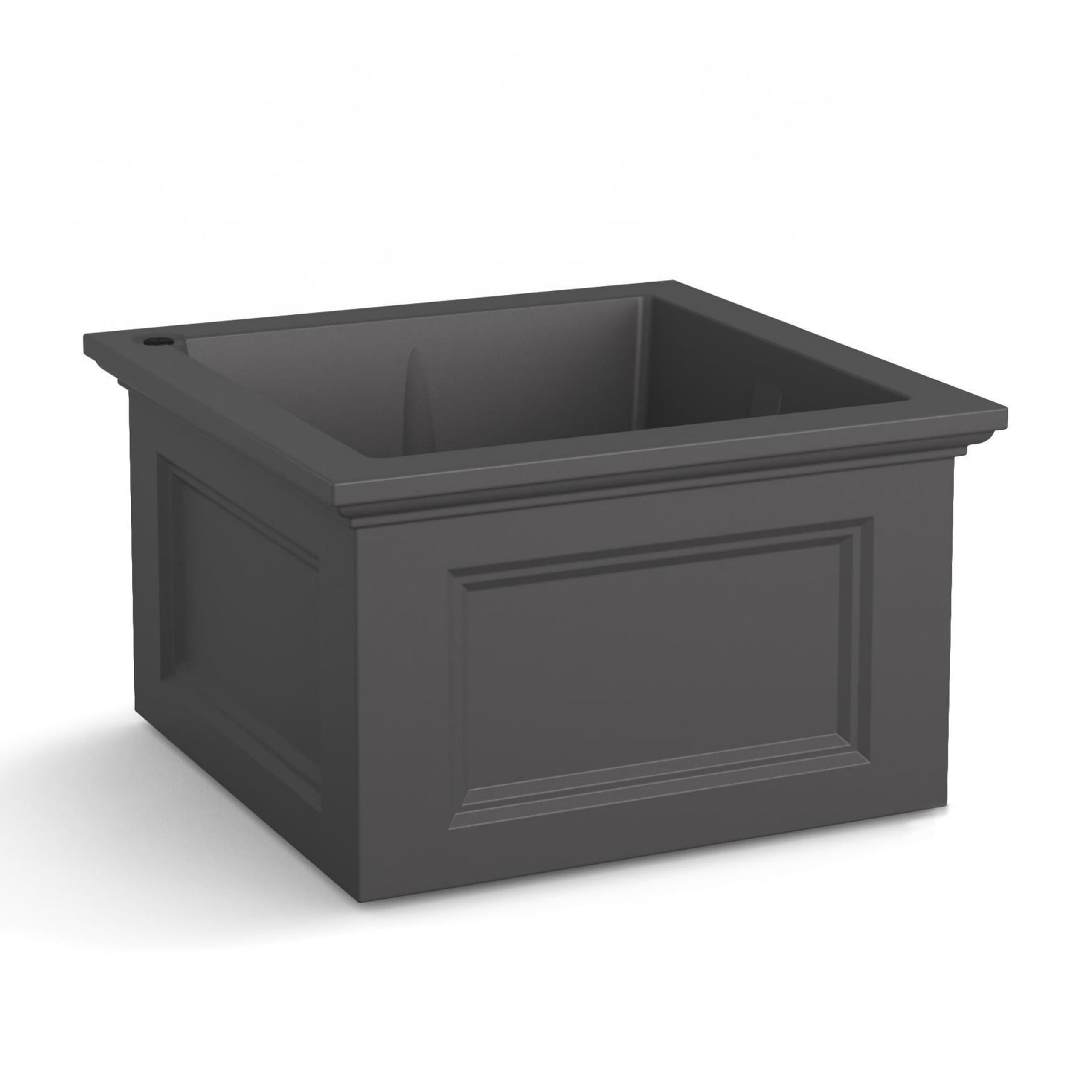 Mayne Fairfield 24" x 24" x 14" Square Graphite Grey Self Watering Garden Bed Planter