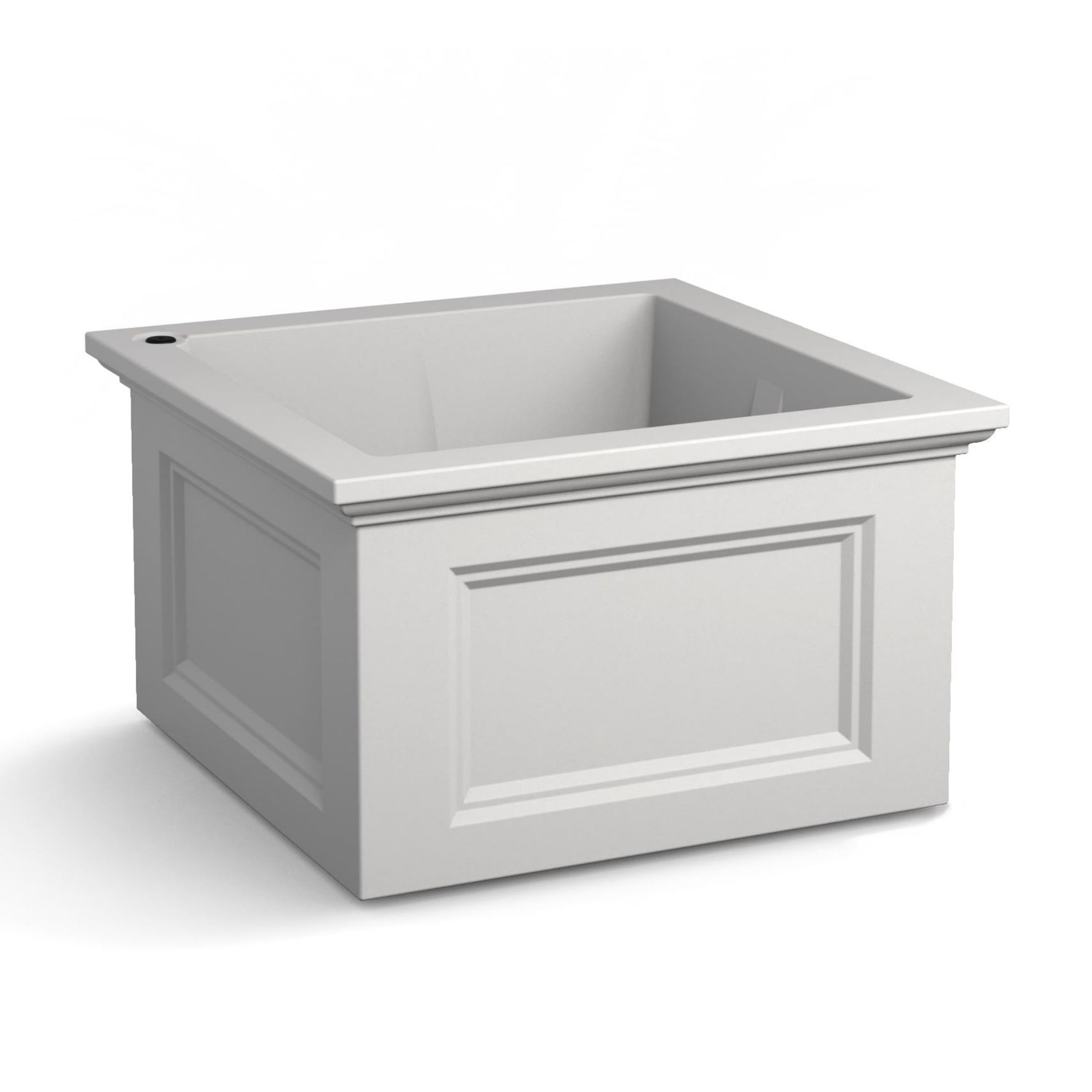 Mayne Fairfield 24" x 24" x 14" Square White Self Watering Garden Bed Planter