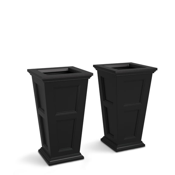Fairfield 28in Tall Planter - Black (2-Pack)
