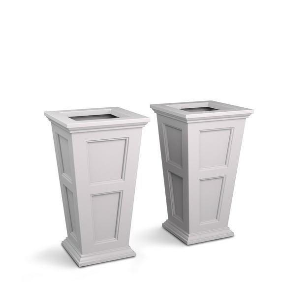 Fairfield 28in Tall Planter - White (2-Pack)