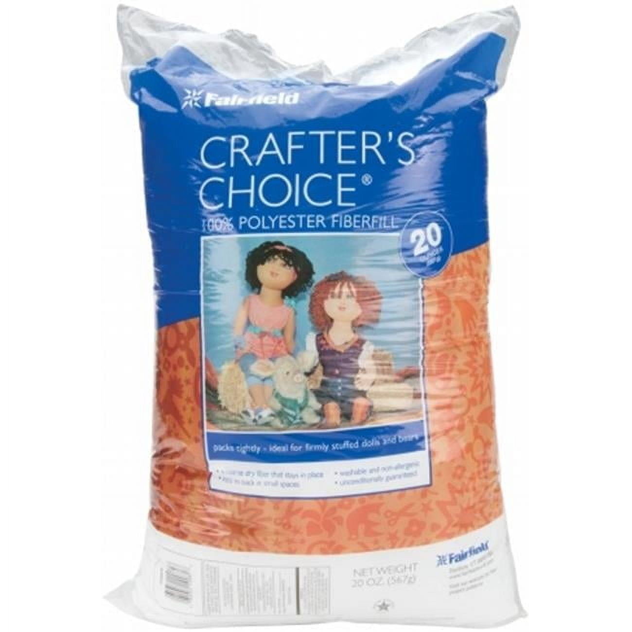 Fairfield 488945 Crafters Choice Fiberfill-20 Ounces FOB -MI