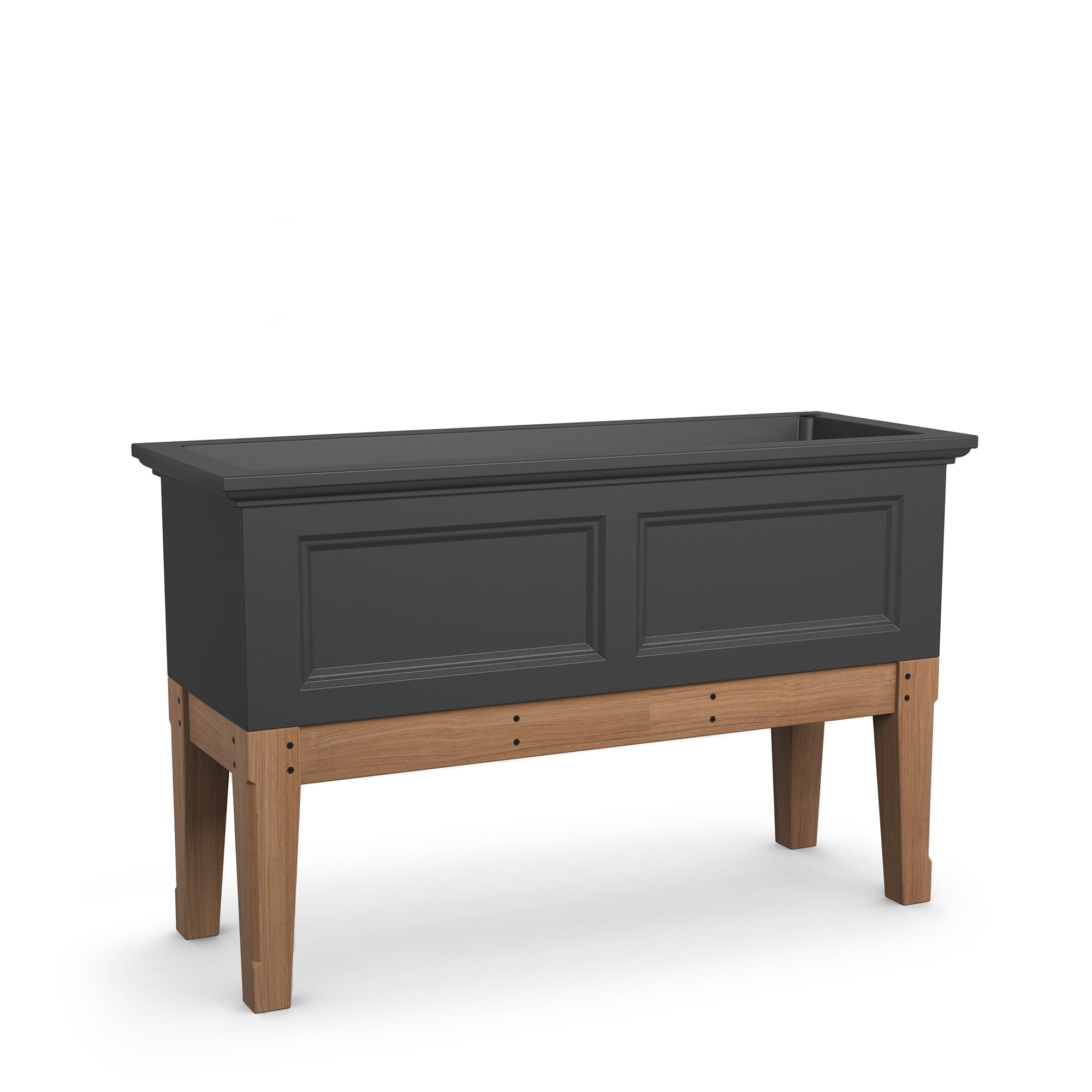 Graphite Grey Polyethylene Elevated Garden Bed with Water Reservoir