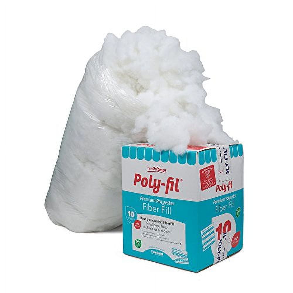 Mybecca Polyester Fiber Fill for Re-Stuffing Pillows, Stuff Toys, Quilts,  Paddings, Pouf, Fiberfill, Stuffing, Filling White (1 LB/16 ounce) 