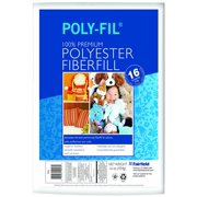 Fairfield Poly-Fil Premium Polyester Fiber, White, 1 Bag, 16-Ounce