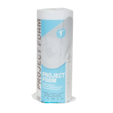Fairfield Project Foam, Soft, Versatile 100% Polyurethane Foam for DIY Projects, Crafts, Cushions, 24″ x 72″ x 1″ Thick, White