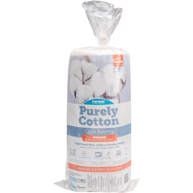 Fairfield Purely Cotton Natural 100 Cotton BattingTwin/Full Size 72
