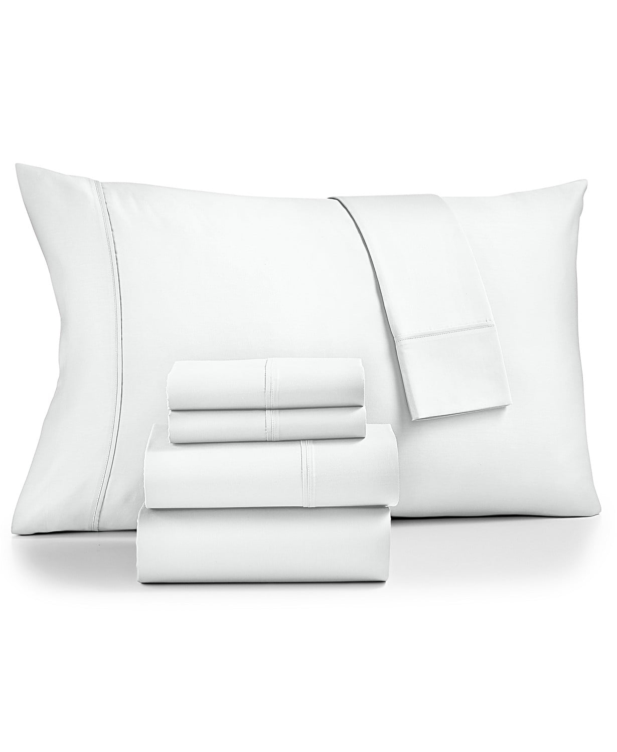 Fairfield Square Collection Brookline 1400 Thread Count 6 Piece Queen Sheet Set, White