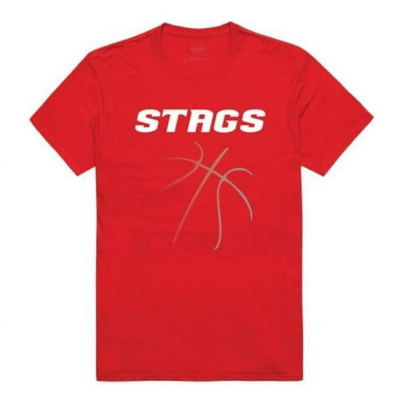 Fairfield University Stags College Basketball T-Shirt, Red - Extra Large