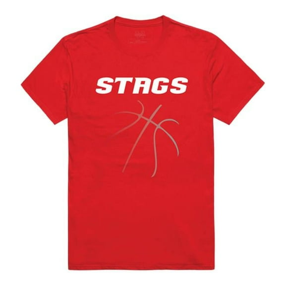 Fairfield University Stags College Basketball T-Shirt, Red - Small