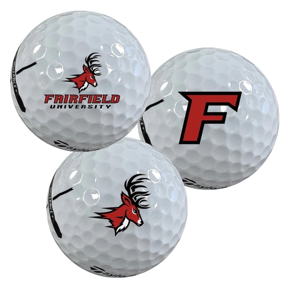 Fairfield University Stags Logo Edition Officially Licensed NCAA Taylormade Distance+ Golf Balls 12-Pack (Dozen)