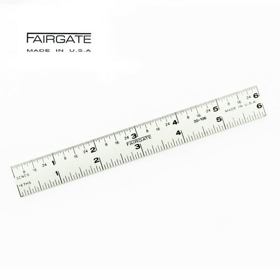 Fairgate 6" Standard Aluminum English Ruler 20-106
