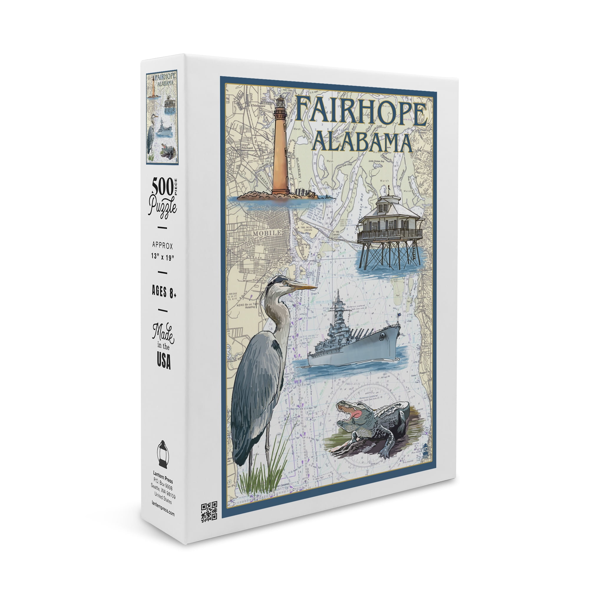 Fairhope, Alabama, Nautical Chart (19x27 inches, Premium 500 Piece