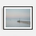 thumbnail image 1 of Fairhope Beach at Sunset - Fairhope Alabama Photography Ocean Minimalist Boardwalk Pastel Coastal Sunset Landscape Black Framed Wall Art Print 16 x 20 inches, 1 of 3