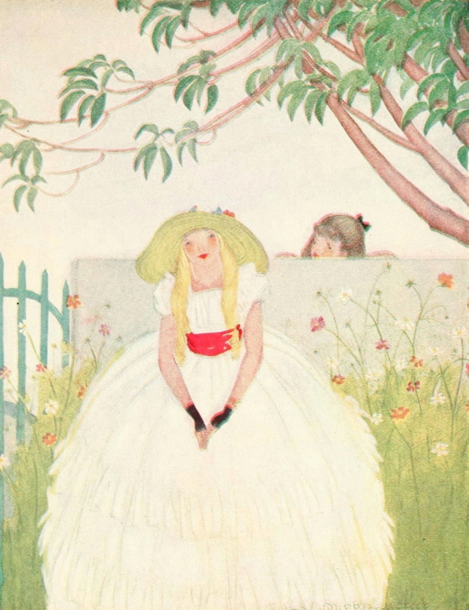 Fairies & Chimneys 1920 The Child next door Canvas Art - Thelma Cudlipp Grosvenor (18 x 24)