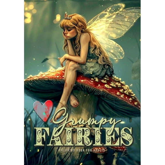Fairies Coloring Books Grumpy Fairies Coloring Book for Adults: Funny Fairies Coloring Book Fairy Grayscale Coloring Book for Adults bored, gru, Book 4, (Paperback)