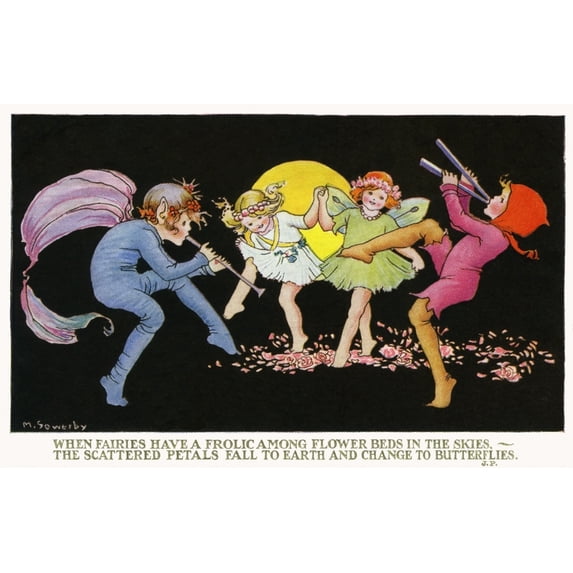 Fairies Frolicking Poster Print By Mary Evans Picture Librarypeter & Dawn Cope Collection (24 X 18)