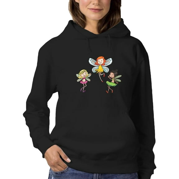 Fairies Hoodie Women -SPIdeals Designs, Female 4X-Large