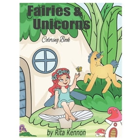 Fairies & Unicorns: Coloring Book, (Paperback)