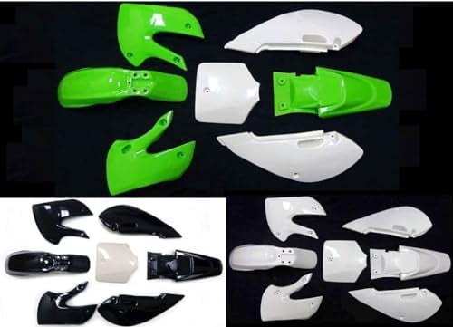 Fairing Kit Plastic Fender for Kawasaki KLX110 KX65 KLX 110 KX 65 Suzuki DRZ110 Chinese 110cc 125cc 140cc Pit  (White)