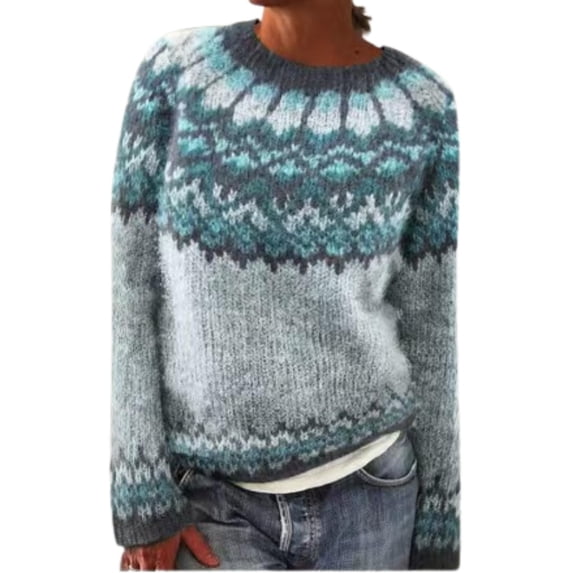 Fairisle Sweaters for Women Norwegian Sweater Women Winter Sweaters Retro Sweaters Pullover Sweaters Crew Neck Sweater Fall Sweaters Cute Sweaters Sweaters for Women Trendy Oversized Sweaters