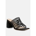 thumbnail image 1 of Fairleigh Black Strappy Slip On Sandals, 1 of 7