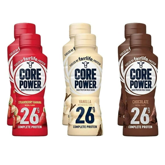 Fairlife Core Power 26g Protein Milk Shakes Variety Pack, Ready To Drink for Workout Recovery 6 Pack