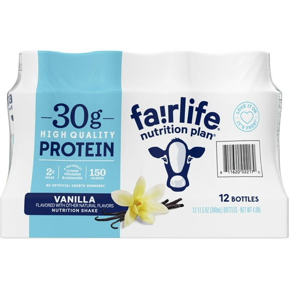 Fairlife Nutrition Plan Vanilla, 11.5 Fluid Ounce (12 Pack)