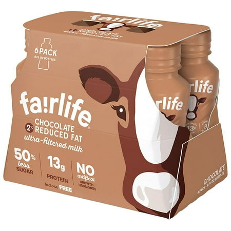 Fairlife Ultra-Filtered Milk, 2% Reduced Fat, Chocolate, 8 Fl Oz, 6 Count