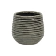 thumbnail image 1 of Fairloam Round Curved Wave Lined Pattern Ceramic Pot, Gray - Medium, 1 of 1