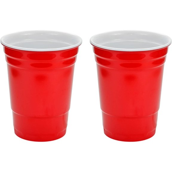 Fairly Odd Novelties 16oz Red Cup Made Out Of Melamine 2 Pack Living It Large Drink Solo or With A Friend
