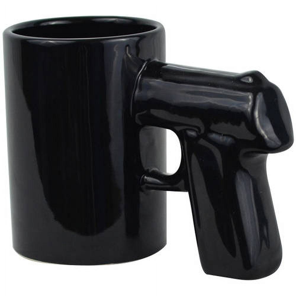 Fairly Odd Novelties Black Ceramic Gun Mug