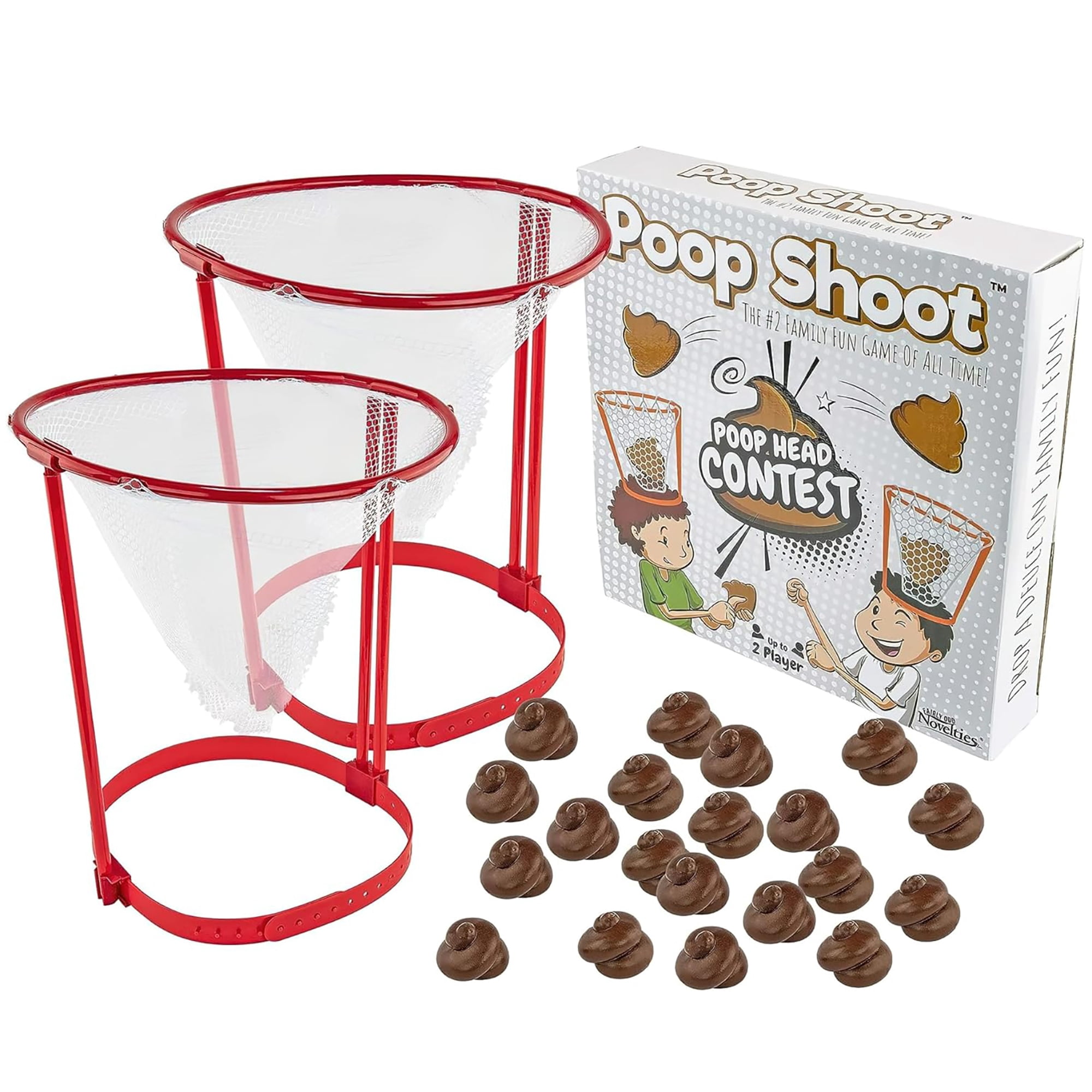 Fairly Odd Novelties Poop Shoot Head Hoop Game, Funny Toilet Toy for ...